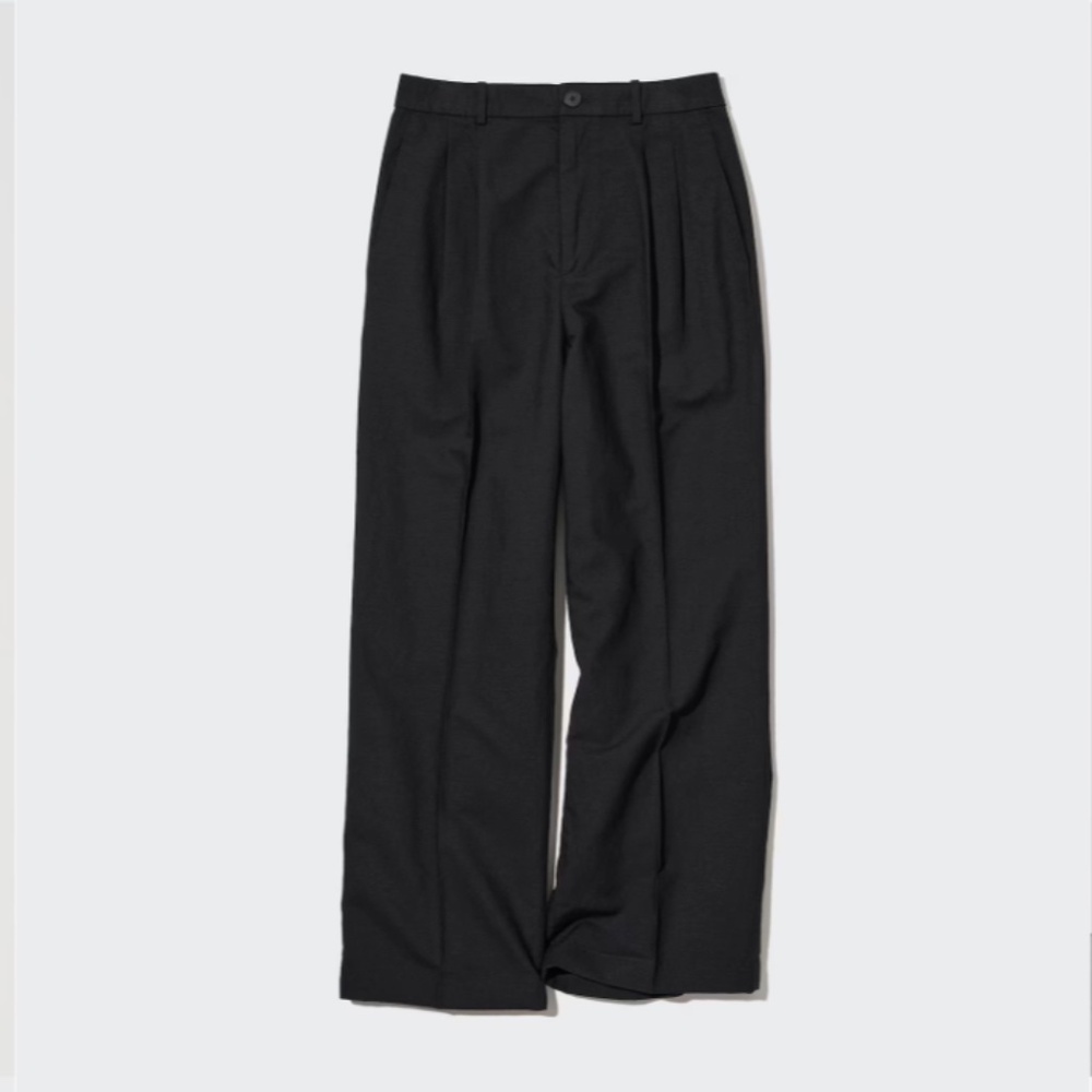 NWT! Uniqlo Linen Blend Tucked Wide Pants Size Small